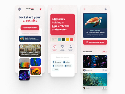Art Idea Generator - an app that generates prompts for painting app art artist artwork design drawing figma generator idea painting suggestions ui