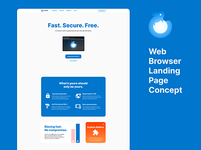 Web Browser Landing Page Concept