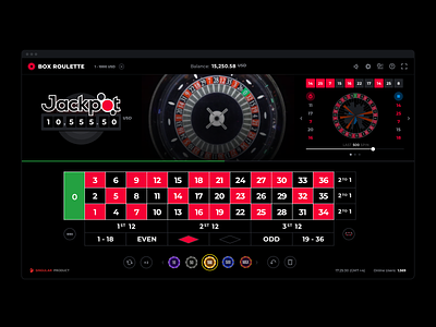 Roulette Web & Mobile Design casio gambling igaming ui uiux ux wheel zero
