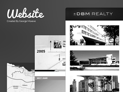 DBM Realty Portal Design design greyscale website