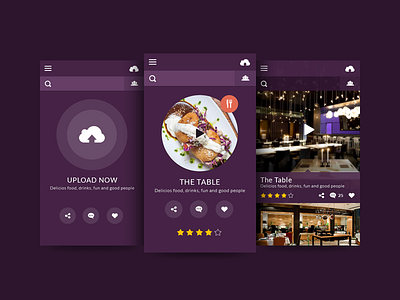 Food Social Network App app application design flat food ios iphone restaurant