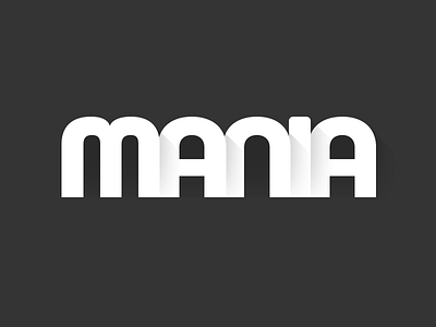 Mania Flat Logo flat logo long shadows mania social media