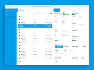 Insurers Claims Management System UI/UX claim flat insurance management nice simple system ui usability user experience user interface ux