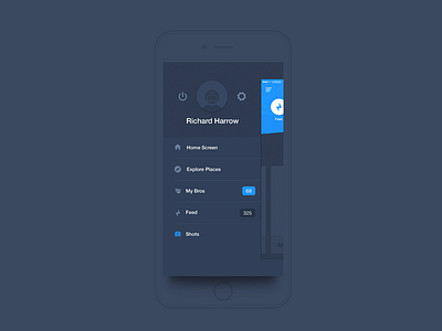 Bro Alliance - Side Menu android app avatar iphone screen side menu