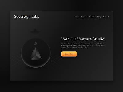 Sovereign Labs - Dark Mode blockchain brand crypto cryptocurrency design fintech landing page ui ux web 3.0