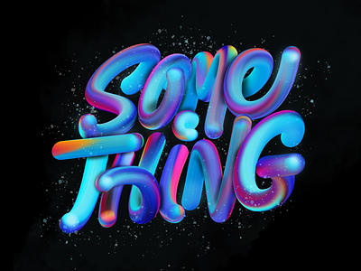 Something lettering typography fansytype