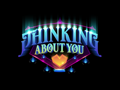 Thingking About You design fansytype illustration lettering typography vector