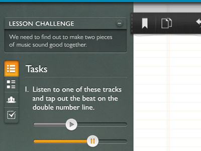 iPad UI chalkboard ipad navigation texture user interface