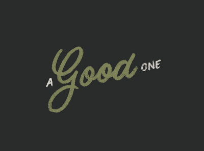 a GOOD one app design hand lettering illustration lettering procreate