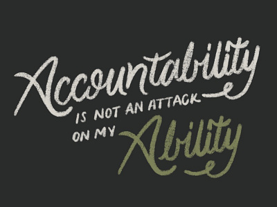 accountABILITY app design hand lettering lettering procreate typography