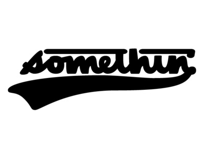 Somethin black white black and white design hand lettering lettering vector