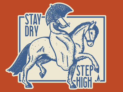 Step High pt. 1 blue branding design icon illustration lettering logo orange stipple stippling typography vector
