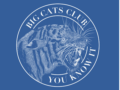 Big Cats Club Tiger Sticker