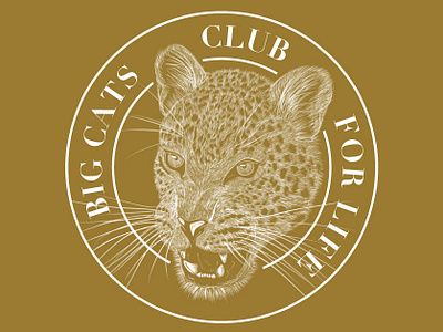 Big Cats Club Leopard Sticker