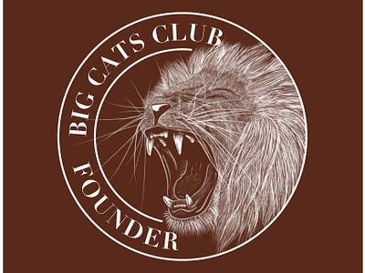 Big Cats Club Lion Sticker