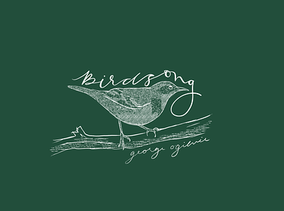 Birdsong bird bird illustration delicate delicate illustration forest forest green hand lettering illustration lettering lyrics procreate procreateapp sketch