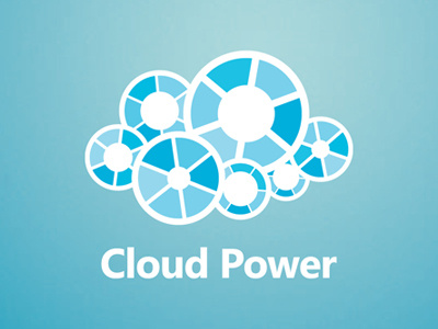 Microsoft Cloud Power logo design icon logo microsoft