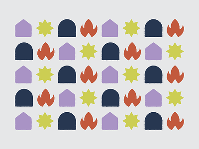 Housing Nonprofit Icons branding design flame flat hearth home homeless house housing icon iconography identity logo nonprofit star vector vesta