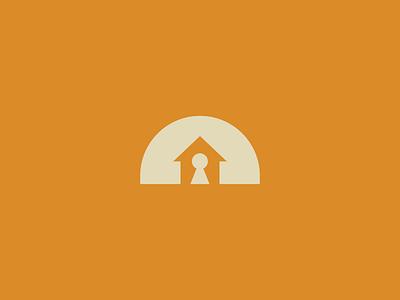 Safehouse brand mark branding design flat hill homeless house housing identity keyhole lock logo nonprofit safety security vector