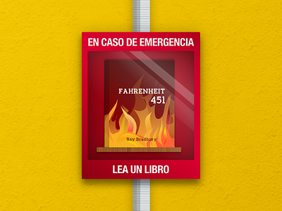 In case of emergency book fahreinheit451 poster reading club