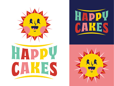 Happy Cakes branding happy illustration illustrator joy logo logotype sun sunshine