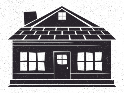 House Illustration black home illustration white