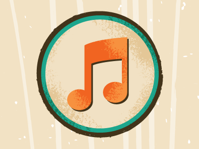 JC-TV iTunes branding brown illustration itunes logo orange retro