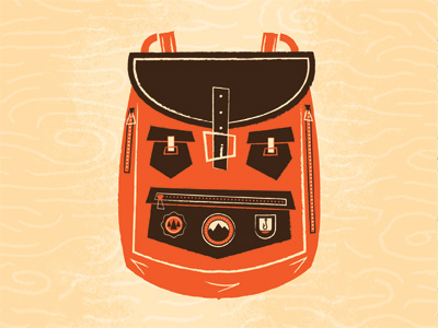 Backpacking backpack camping illustration scouts