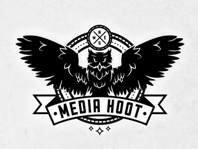 Media Hoot Marketplace branding compass logo marketplace owl store