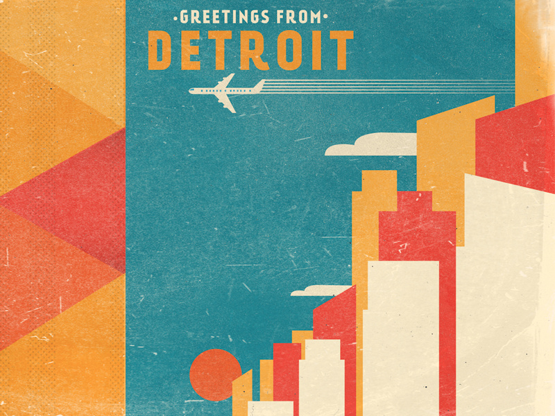 Greetings From Detroit album cd vintage airplane flight aviation