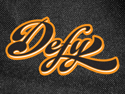 Defy Apparel apparel branding design illustration logo script