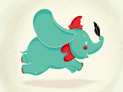 The Amazing Dumbo disney dumbo illustration jumbo mickey walt warmup