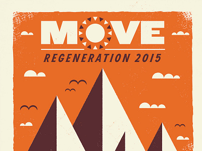 Move! conference mountians poster river trees