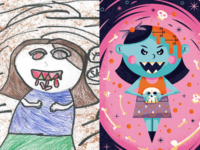 The Monster Project child drawing illustration kid monster project sketch