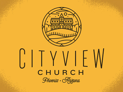 CityView Church brand branding church jesus line art logo