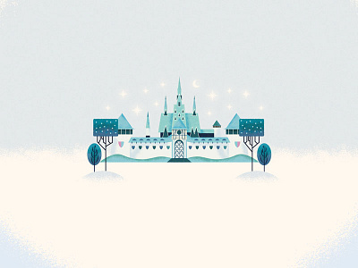 Tiny Arendelle animation anna castle city disney elsa frozen ice snow tree trees