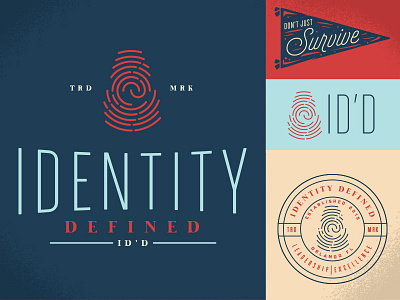 Identity Defined Logo finger print lockup logo print type