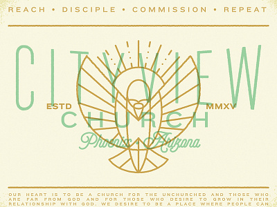 CityView Church Update brand branding church cross dove jesus line art lockup logo shield