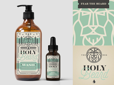 Holy Beard beard lion oil package packaging product wash