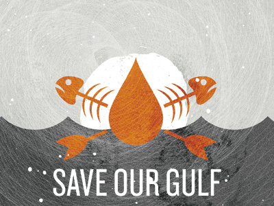 Gulf War dead fish gulf illustration illustrator knockout oil photoshop