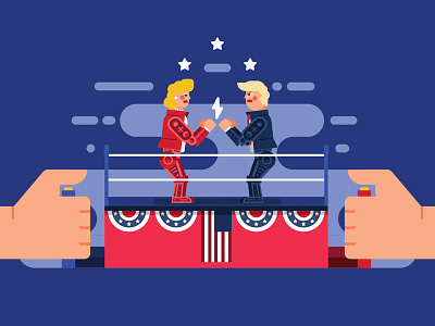 Presidential Battle illustration president robot rockem vote