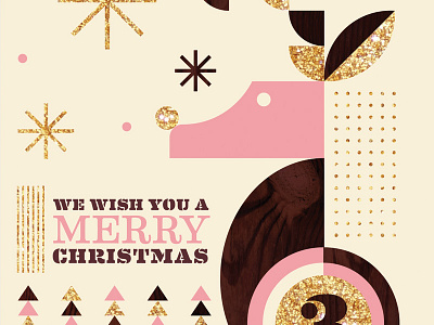 Christmas Card christmas deer giving globe holiday love ornament stamp