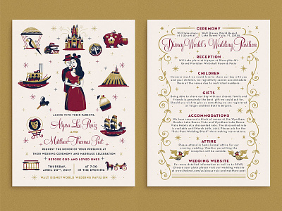 Fairytale Wedding disney illustration wedding