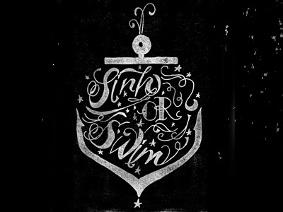 Sink or Swim Type 2 handdrawn illustration type typography
