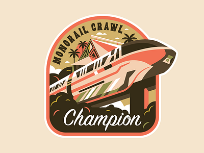 Monorail Crawl Champion disney illustration monorail