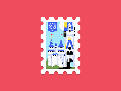 Main St. Post Office Stamp Collection 1|16 castle disney magic kingdom stamp usps