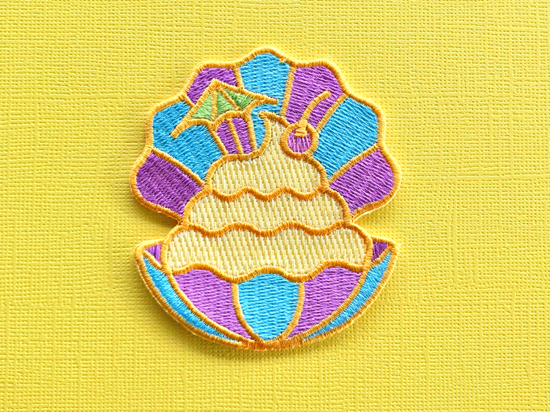 MerPatches dole whip pineapple shell the mermaid harp