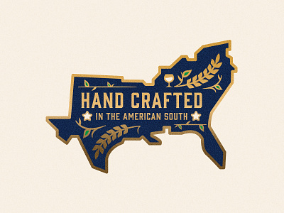 Southern Hand Crafted barrel beer lapel made in america south usa