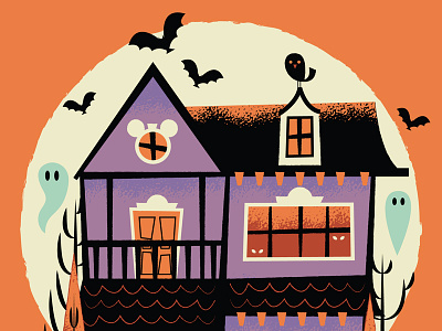 Haunted House bat disney ghost halloween haunted haunted house house owl