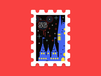 Main St. Post Office Stamp Collection 8|16 castle disney stamp stamps uses